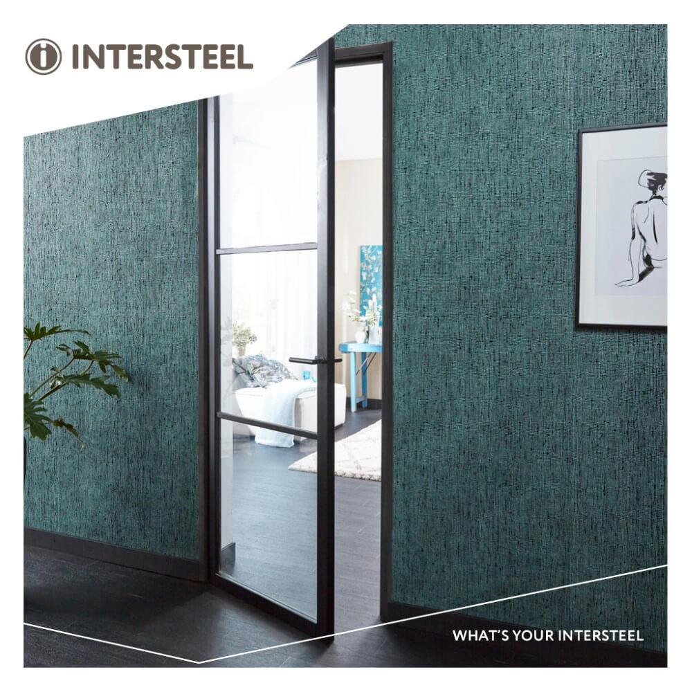 Strakke deurklink Jura klein rozet zwart Intersteel 8714186518809