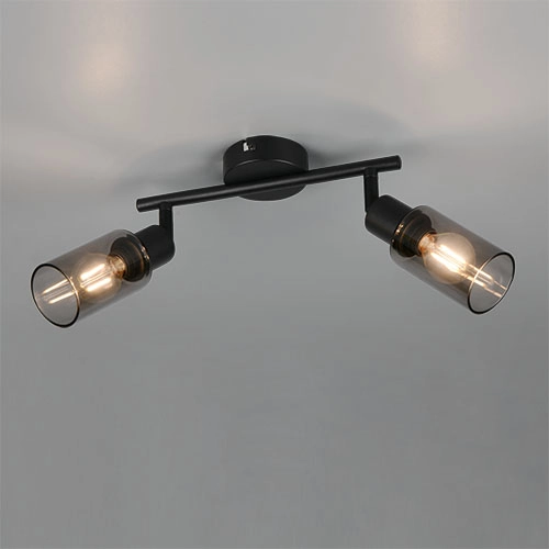 Design plafondlamp Mars 2-lichts zwart