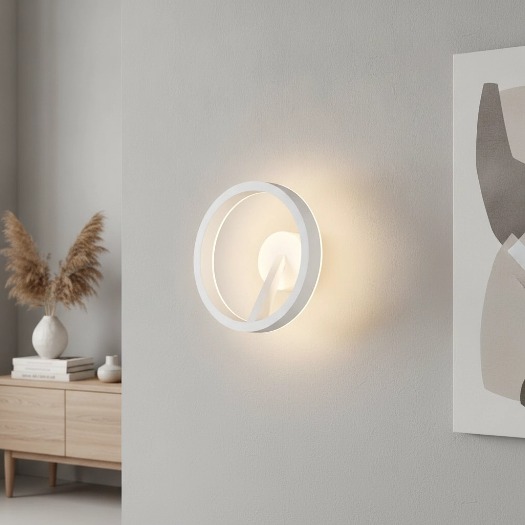 Witte wandlamp Oregon strak design