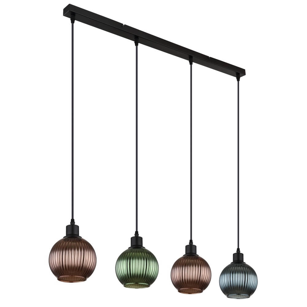 Hanglamp Zumba gekleurd glas 4-lichts Globo 9007371452828
