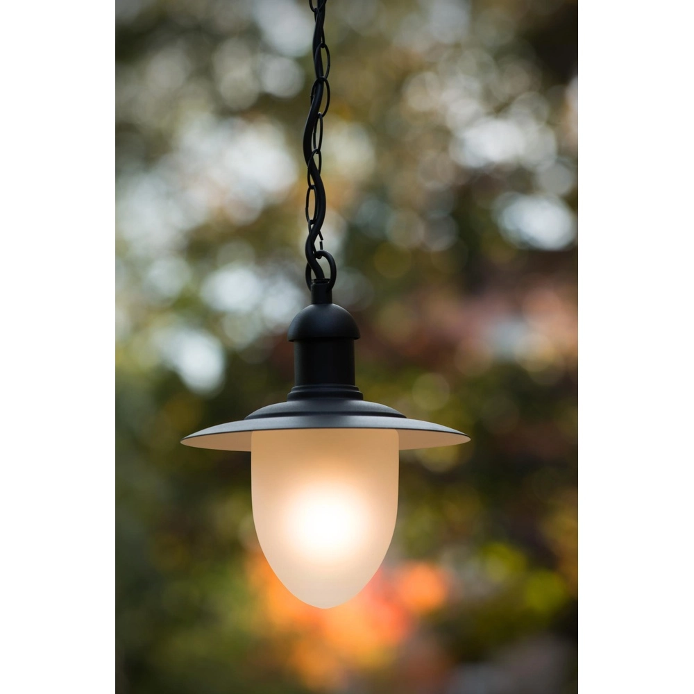 Landelijke hanglamp Aruba zwart Ø 25cm IP44 Lucide 5411212113504