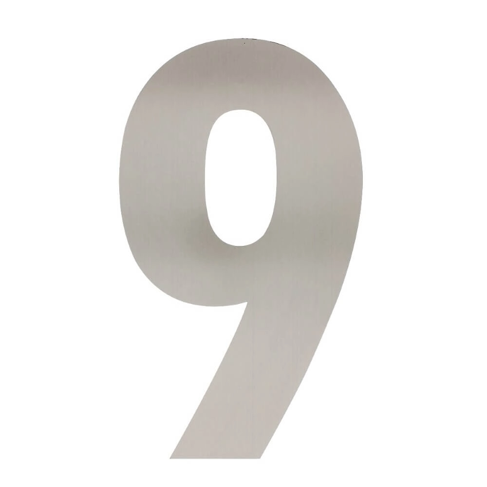 Huisnummer 9 XXL Numbra 50cm RVS