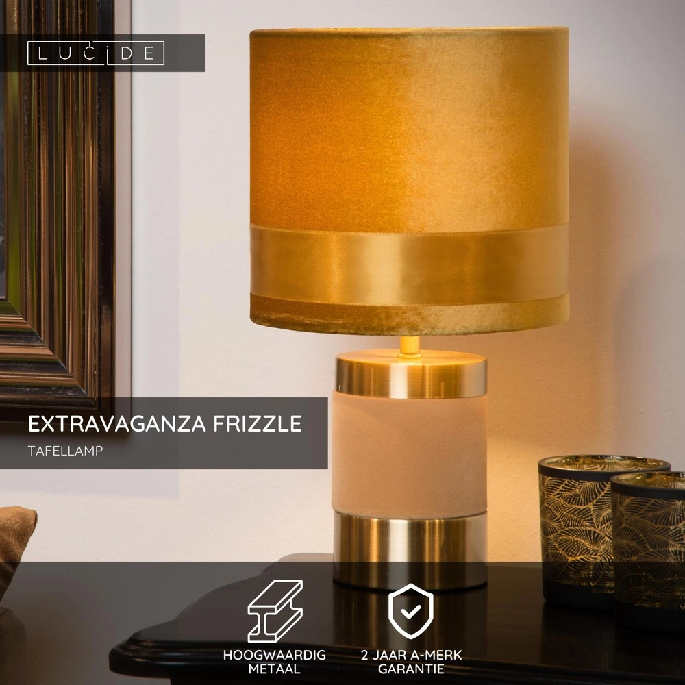 Design tafellamp Extravaganza Frizzle geel Lucide 5411212105264