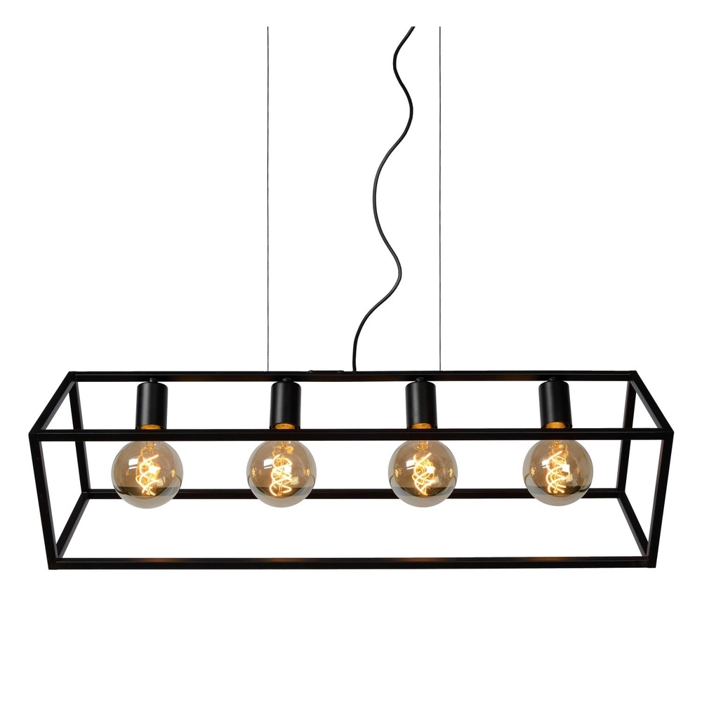 Moderne hanglamp Fabian 4-lichts zwart Lucide 5411212010803