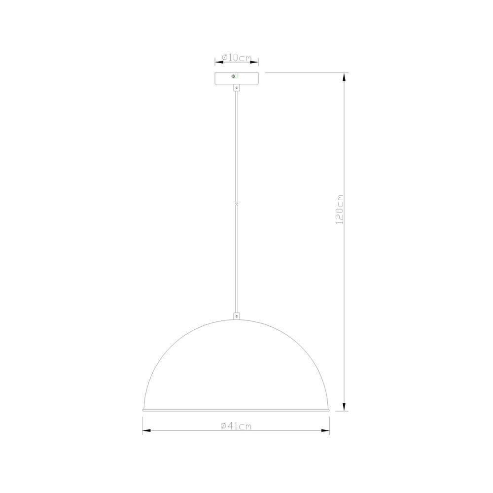 Zwarte hanglamp Lenn met gouden binnenkant Ø 41cm Globo 9007371351145
