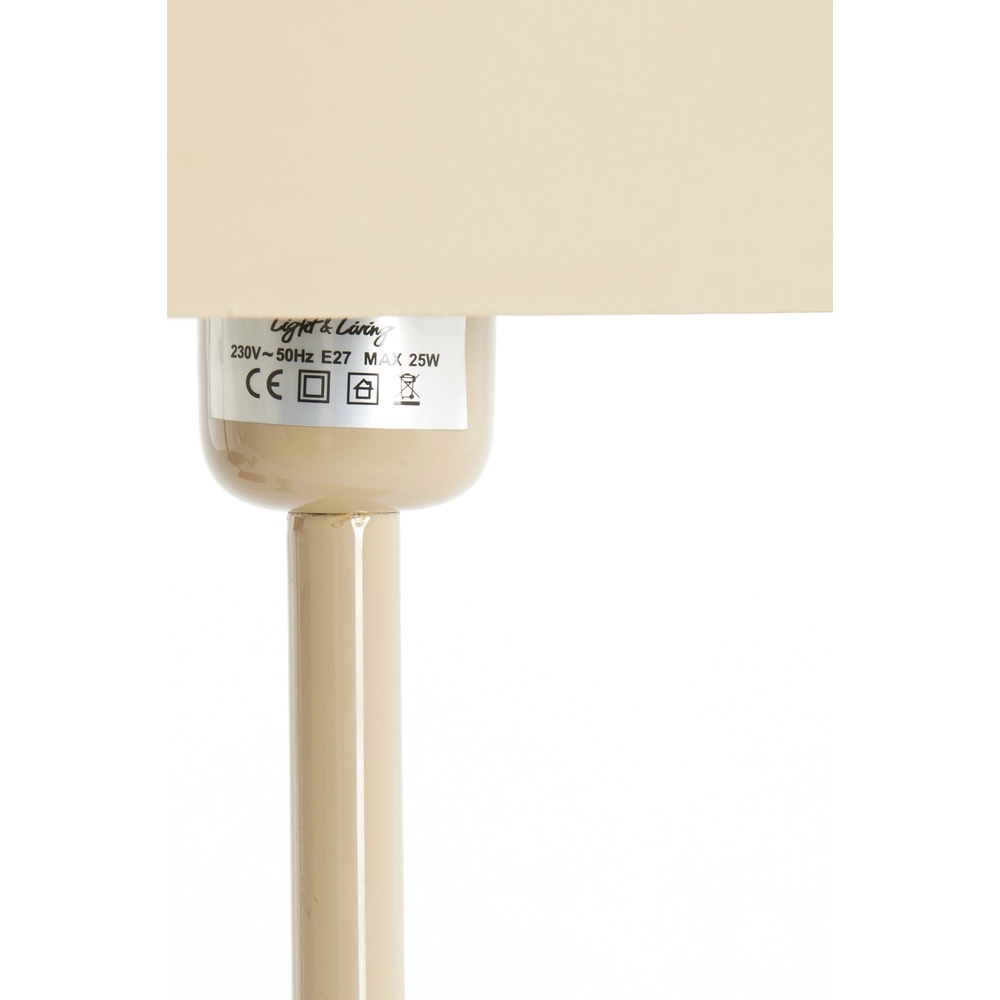 Nachtkastlamp Elenie 25x13cm - glans zand Light & Living 8717807818869