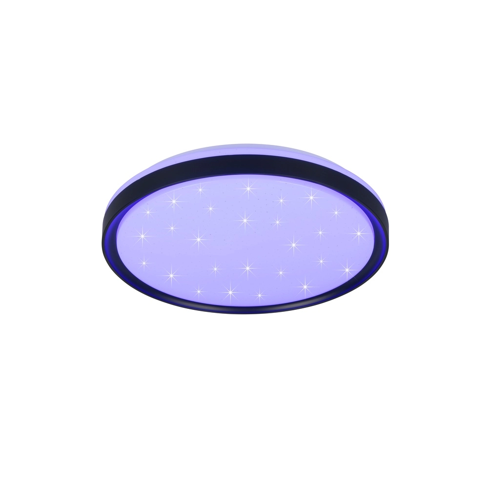 Plafonniere Solit zwart met sterreneffect Trio 4017807659559