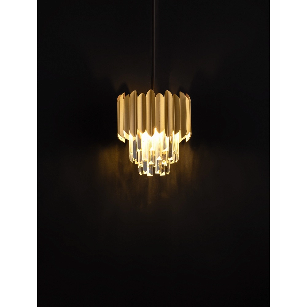 Hanglamp Magnolia goud en kristal Ø 25cm Lyora 5212017434920
