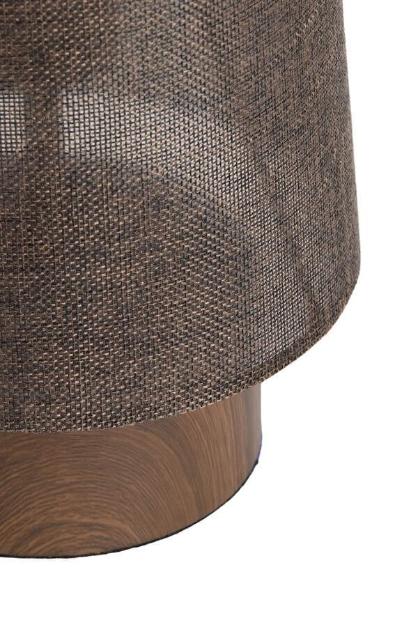 Bruine tafellamp Howie hout Ø 19cm Light & Living 8717807759445