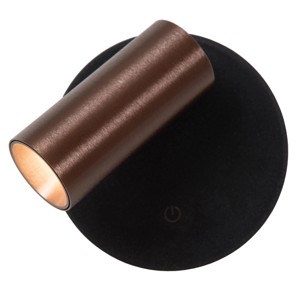 Oplaadbare wandlamp Toni magnetisch koffie bruin Lucide 5411212290557