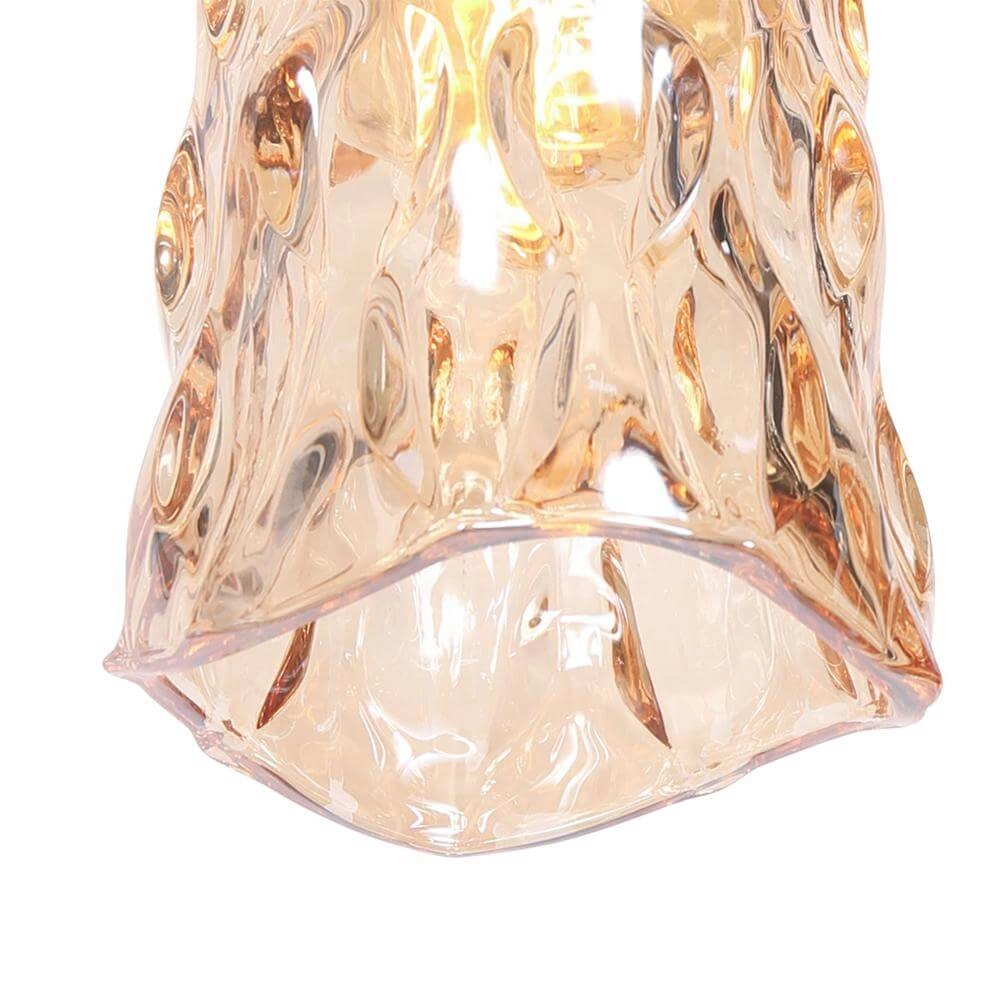 Hanglamp Vidrio zwart met amber glas Steinhauer 8712746173710
