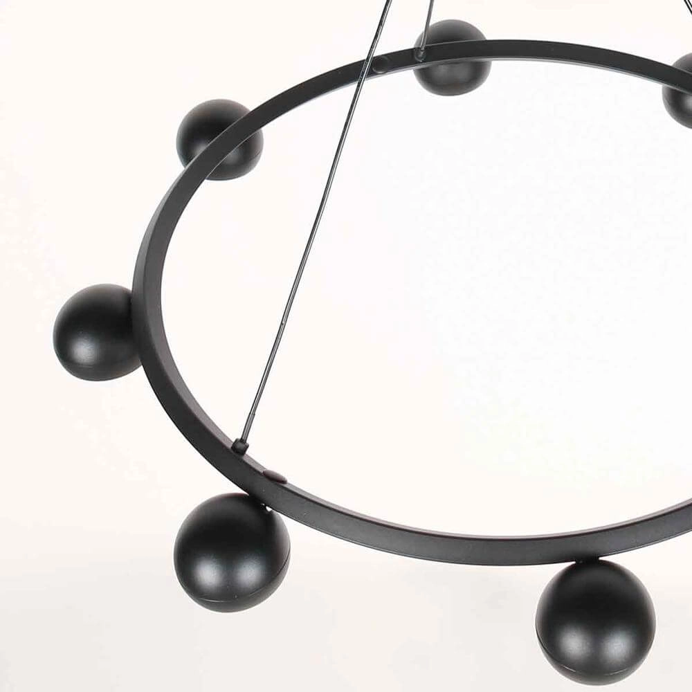 8-lichts hanglamp Marcadore rond zwart Steinhauer 8712746176636