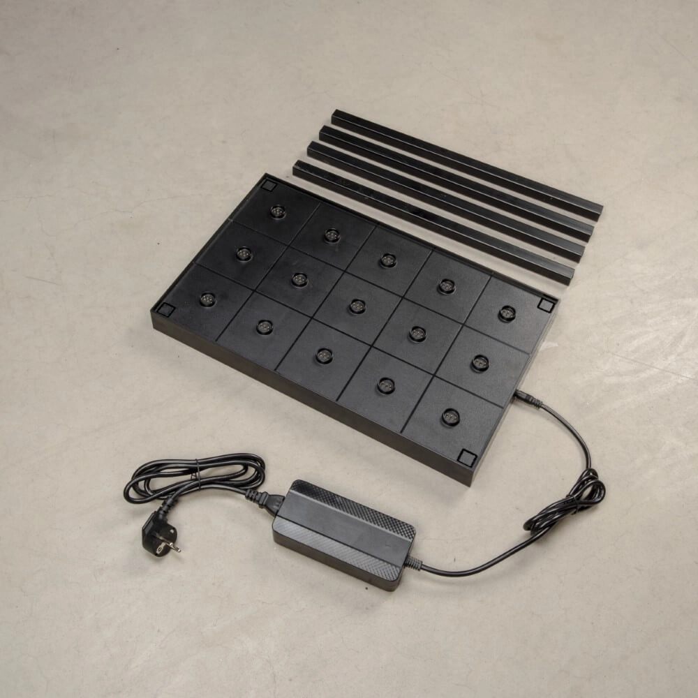 Zwart Oplaadpaneel voor 15 tafellampjes KonstSmide 7318307836752