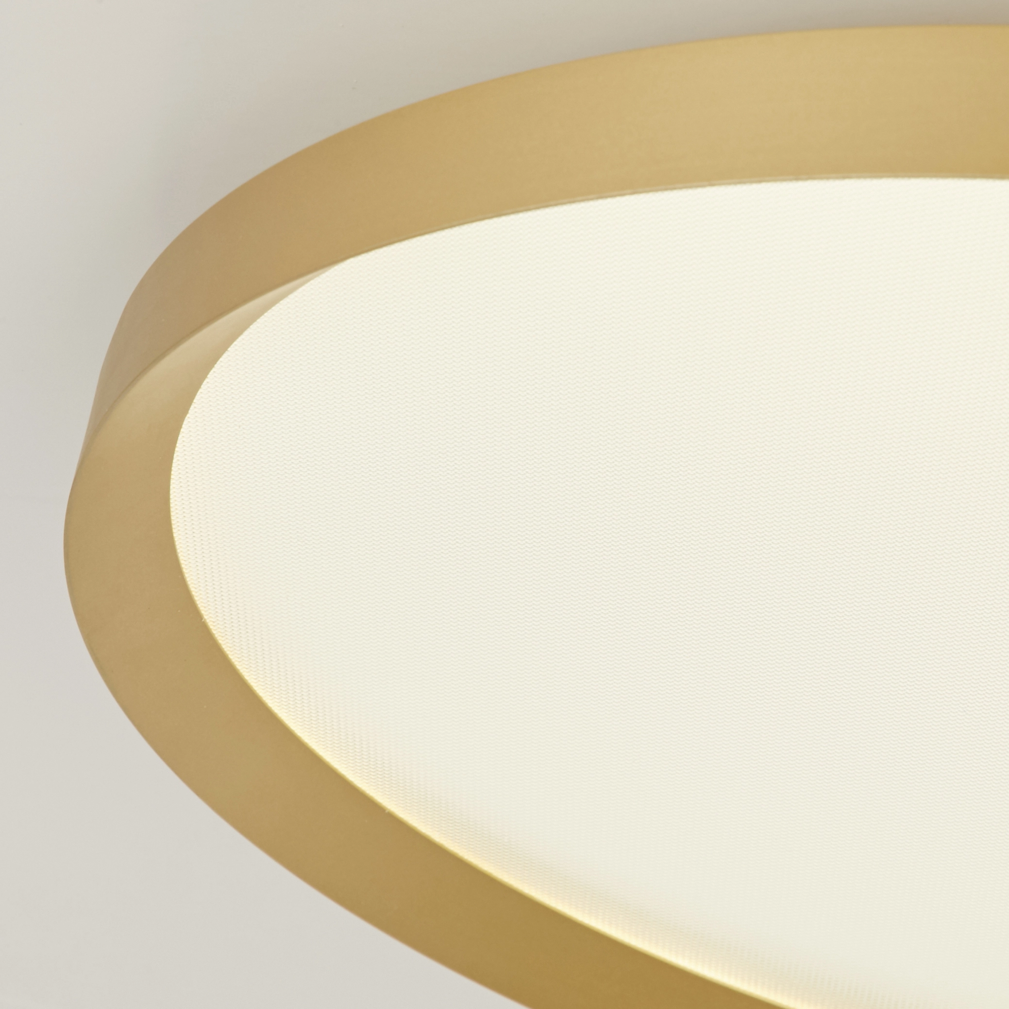 Strakke plafonniere Prisma goud Ø 45cm Lyora 5053423315270