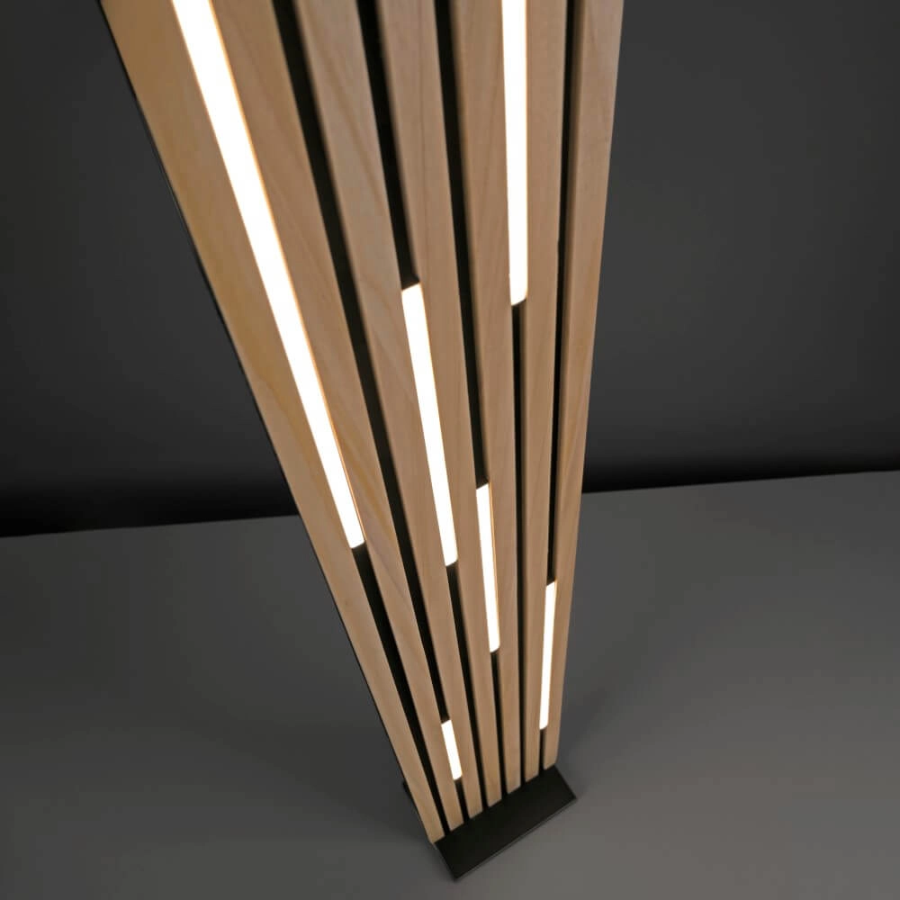 Design vloerlamp Q-Akustik hout Paul Neuhaus 4012248385401