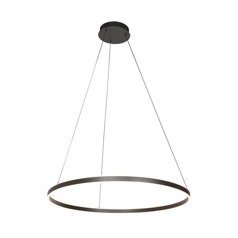 Design hanglamp Ringlux zwart Ø 80cm Design hanglamp Ringlux zwart Ø 80cm