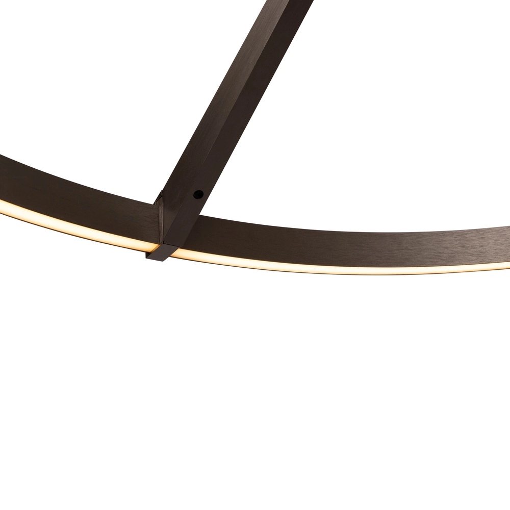 Strakke led hanglamp Applause geborsteld metaal - Ø 80cm Premium by Lucide 5411212221841