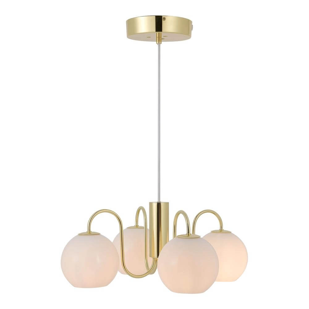 Hanglamp Franca 4-lichts messing Nordlux 5704924015892
