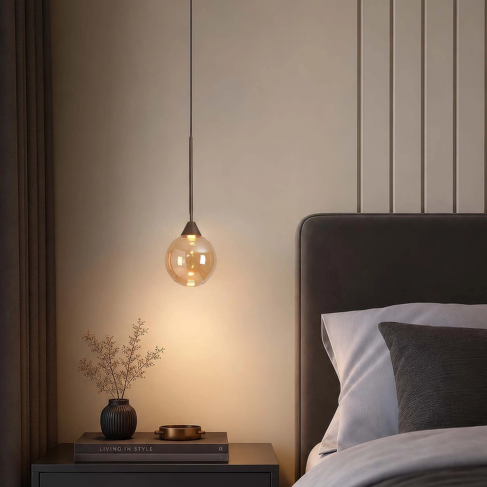 Design hanglamp Opux Lux enkel brons Searchlight 5,05342E+12