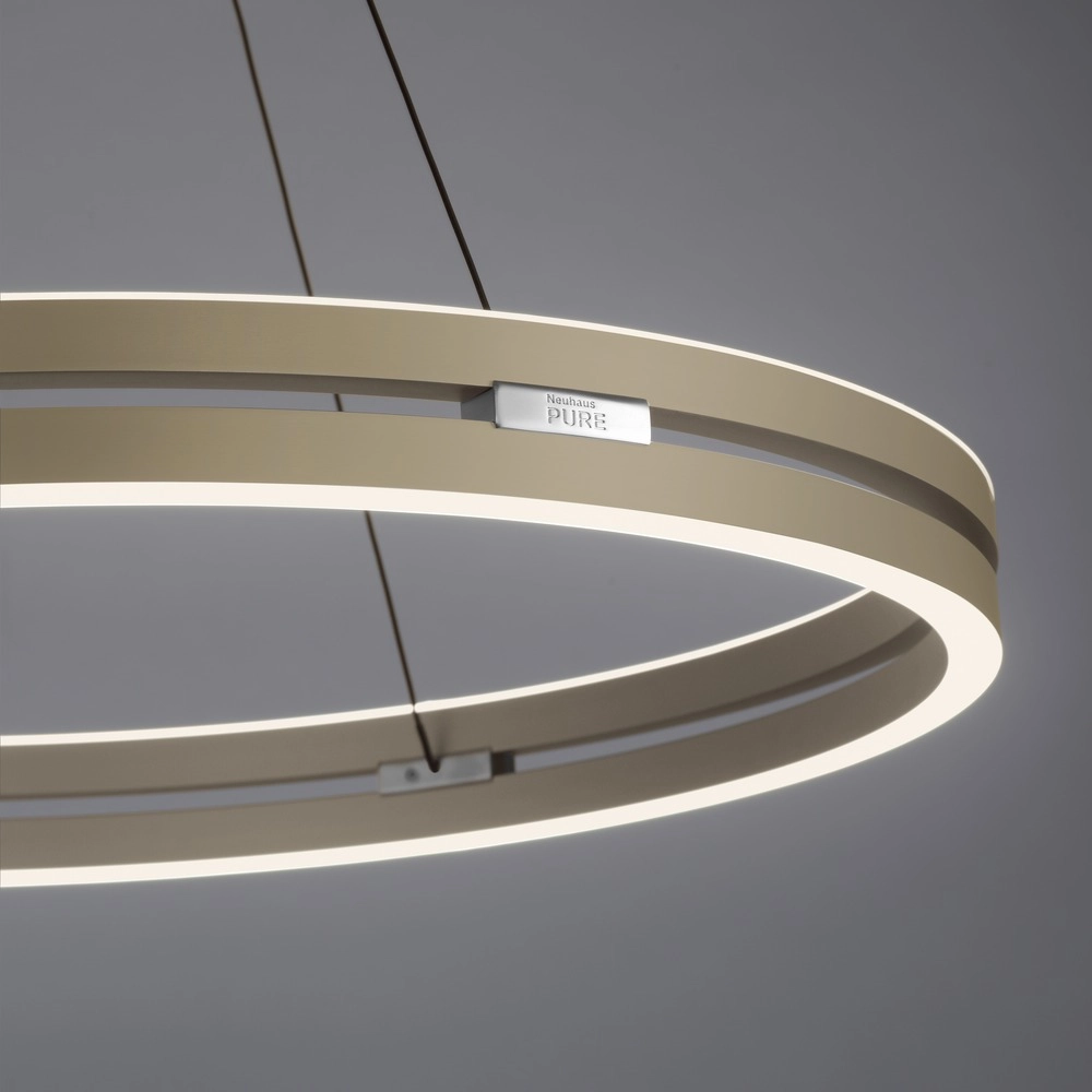 Kantoor hanglamp Pure E-Loop bronce - Ø 70cm Paul Neuhaus 4012248398364