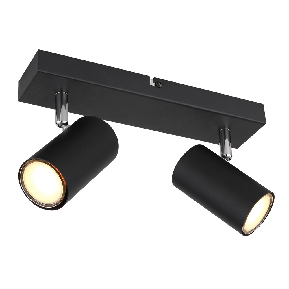 Plafondlamp 2-lichts Robby zwart