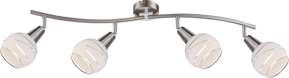 Plafondlamp Elliott 4-lichts nikkel
