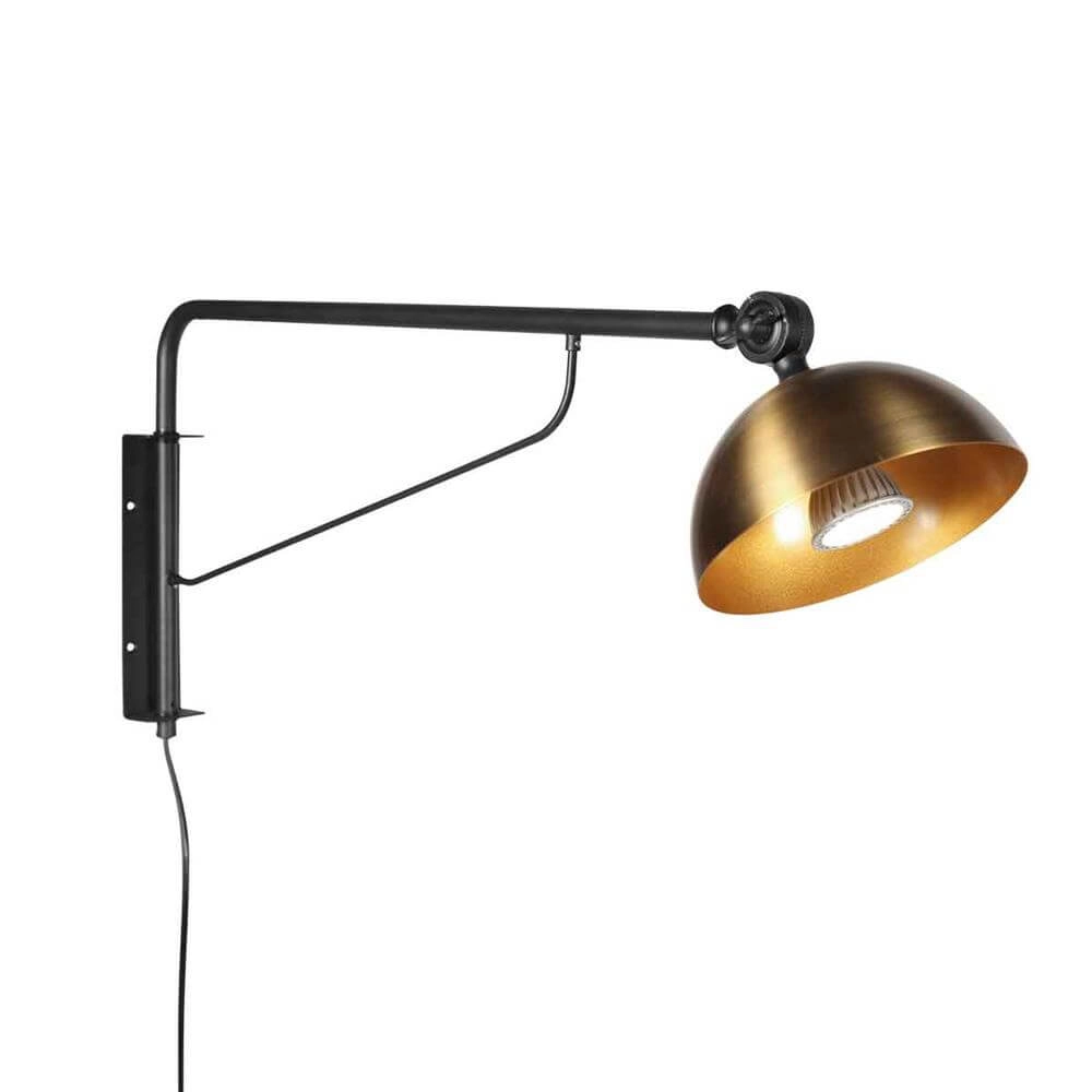 Wandlamp Pintino zwart met brons Steinhauer 8712746176506