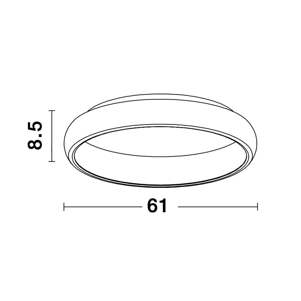 Plafondlamp Albi zwart Ø 61cm Lyora 5212017414861