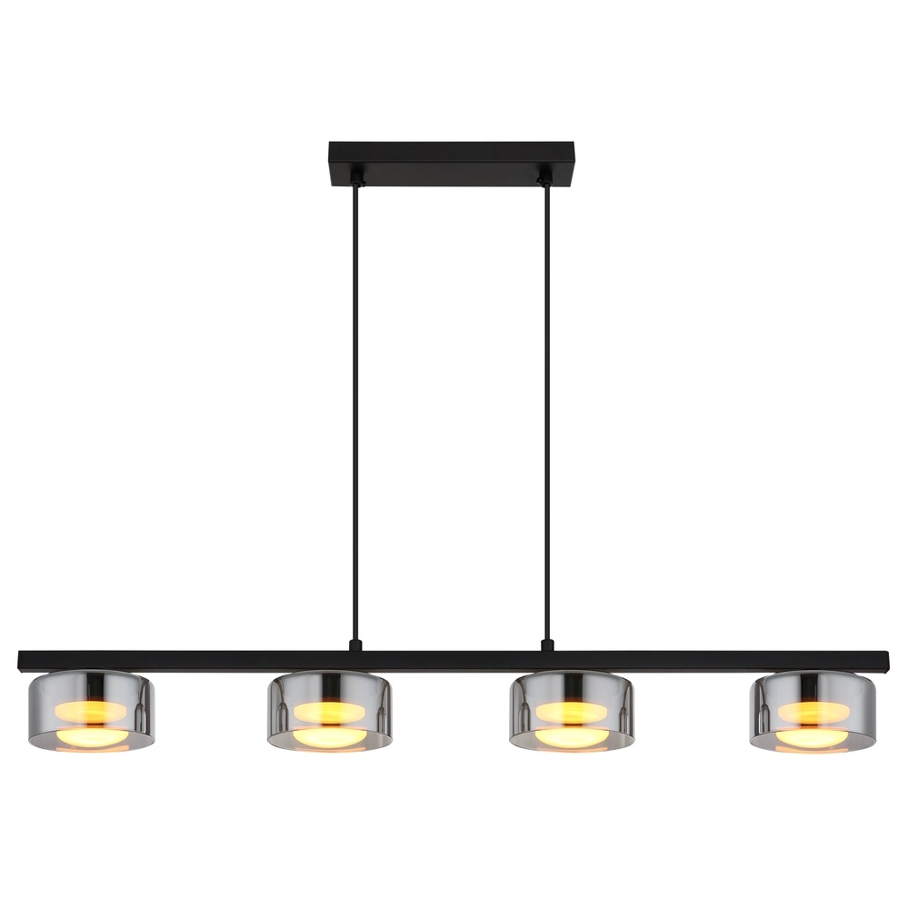 Design hanglamp Higgins 4-lichts zwart Globo 9007371525829