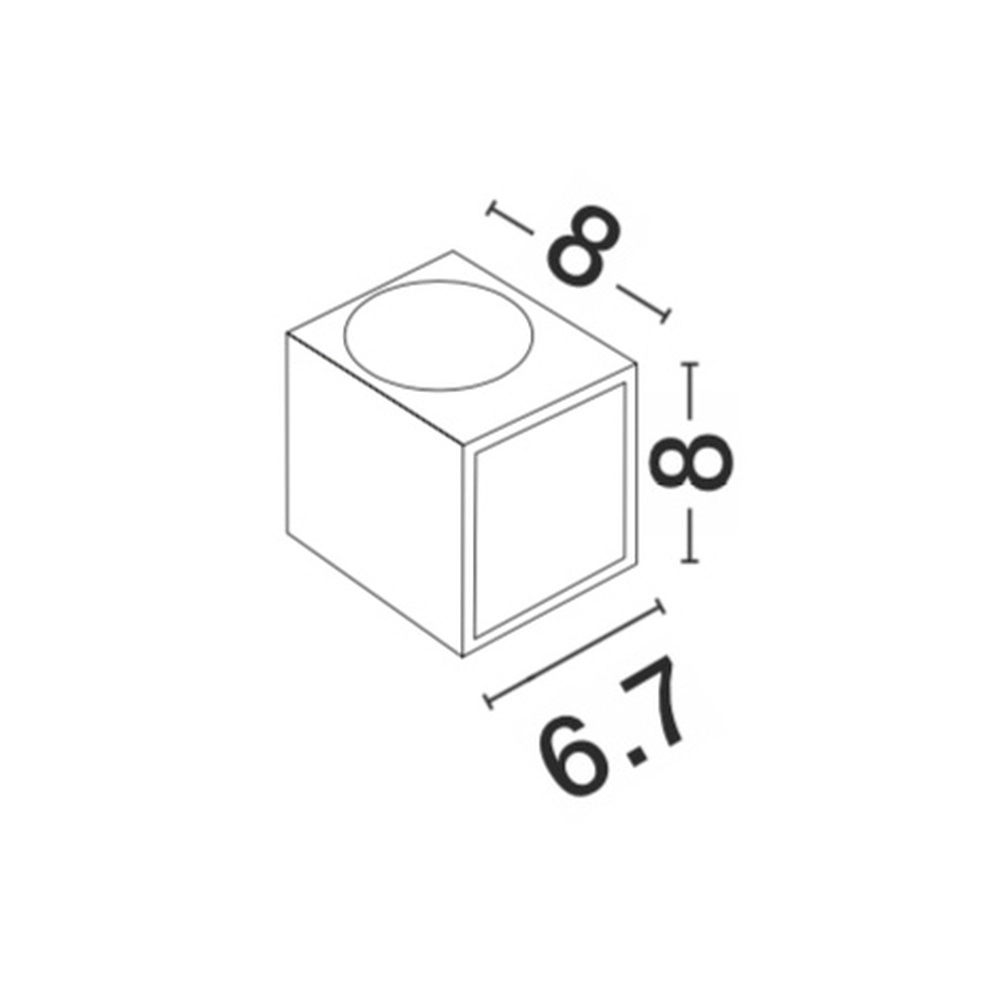 Hoekige spot Nero wit down Lyora 5212017417435