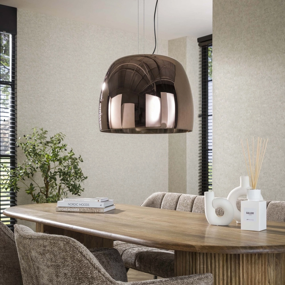 Glazen hanglamp Drift Ø 48cm - koper glas Lyora 8716803512733