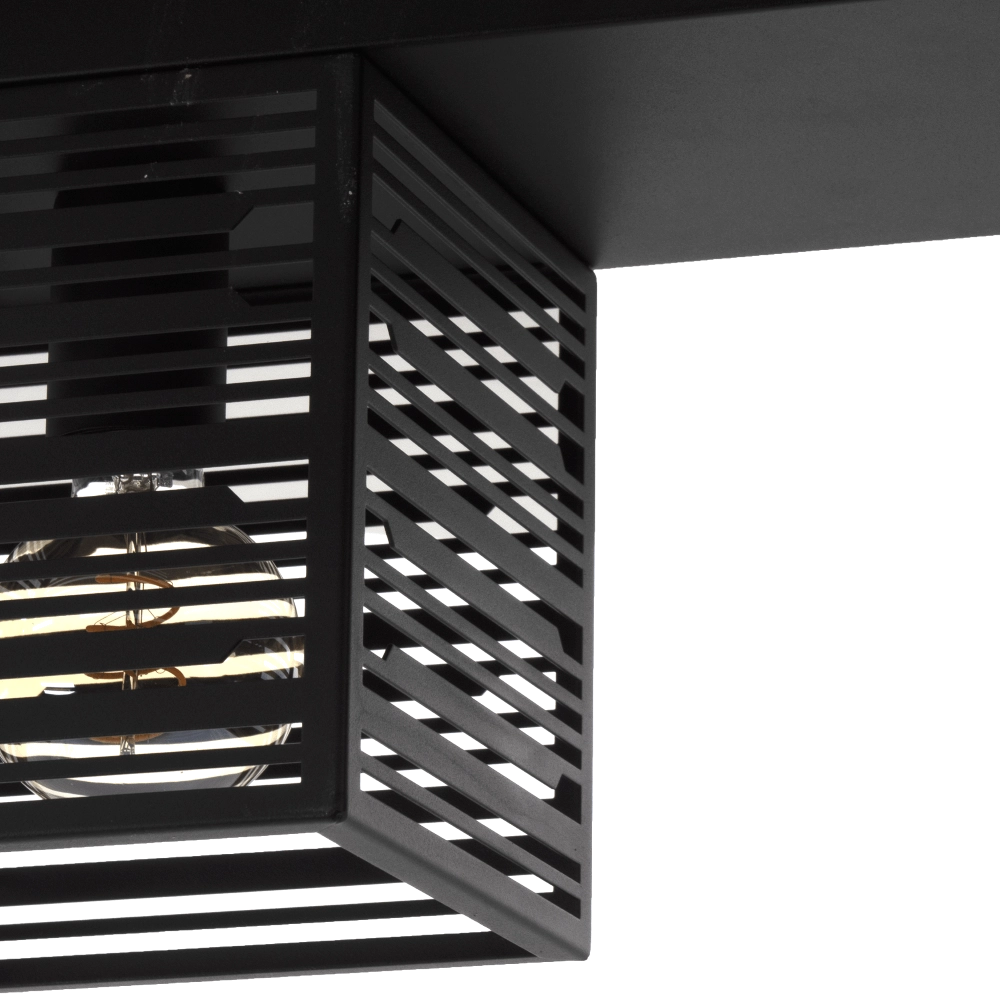 Plafondlamp Piedritas zwart - 2x E27 Eglo 9008606235711