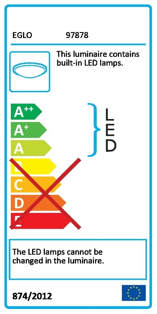 Led plafonniere Frania-S Eglo 9002759978785