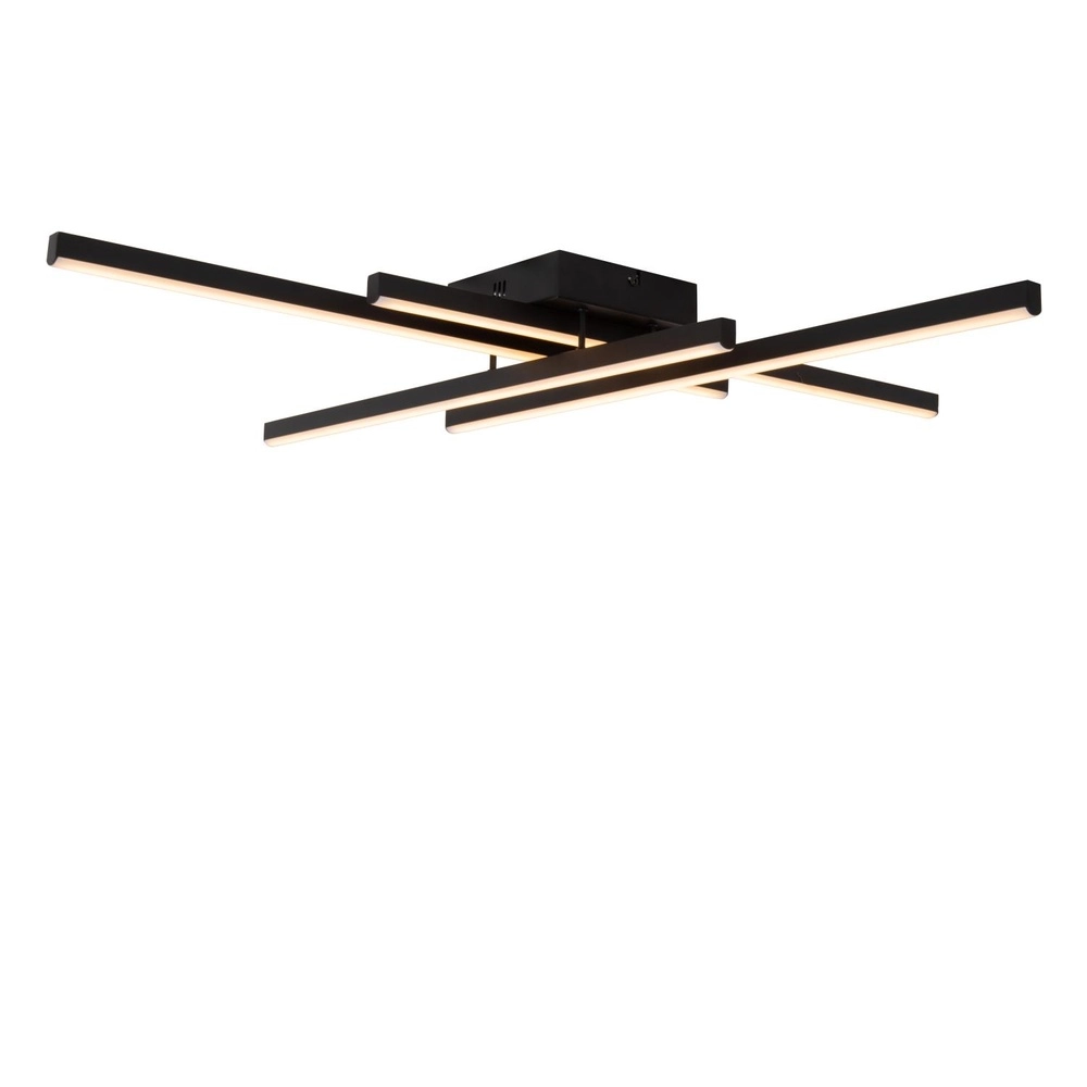 Moderne plafondlamp Novak zwart dimbaar Lucide 5411212782946