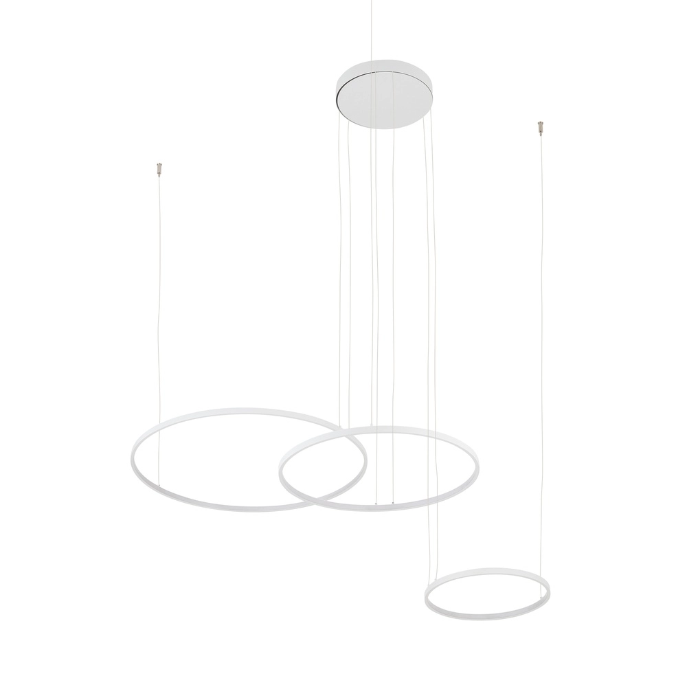 Design hanglamp Circolo Led 3 ringen wit Lyora 5903139116497