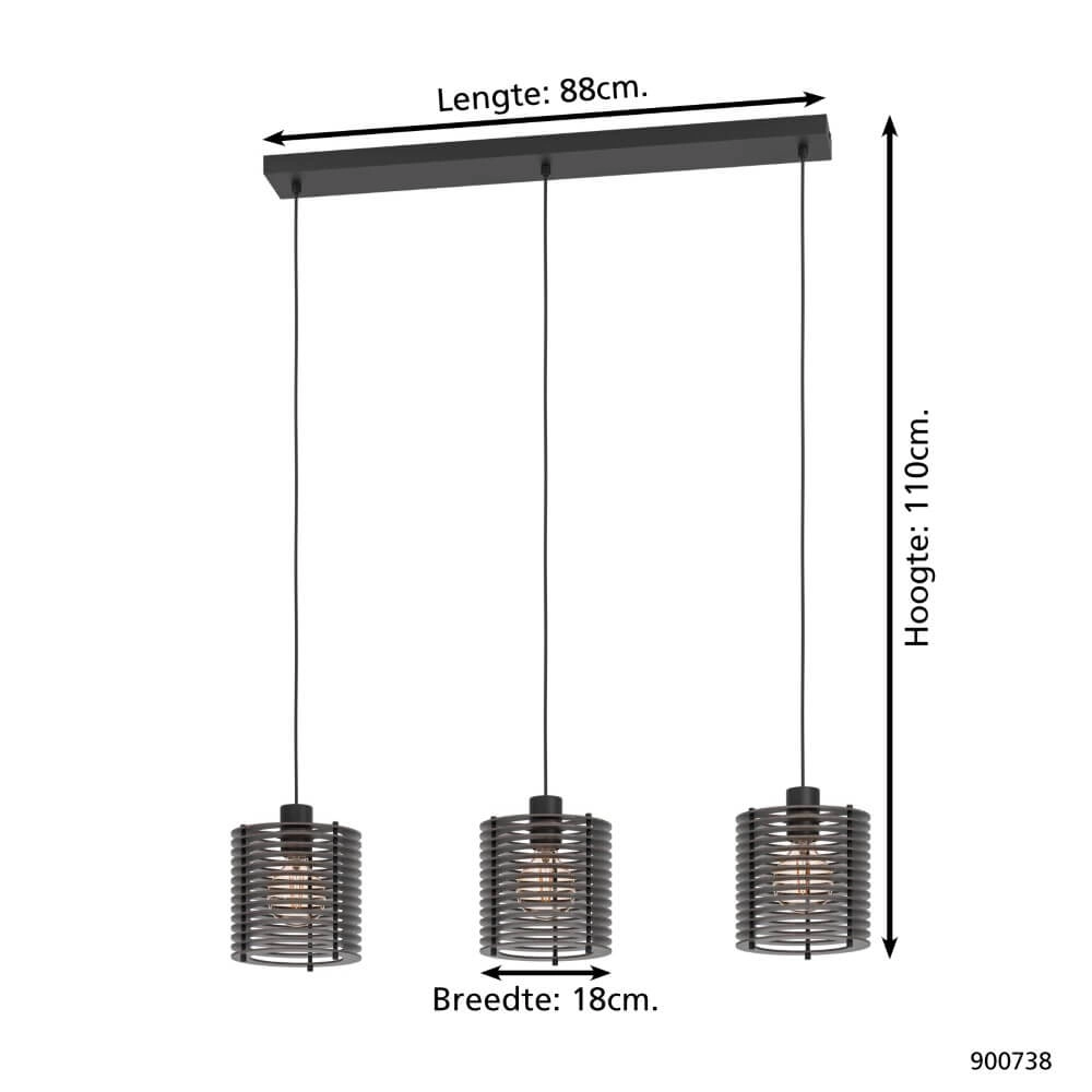Industriële hanglamp Segovia Eglo 9008606267132