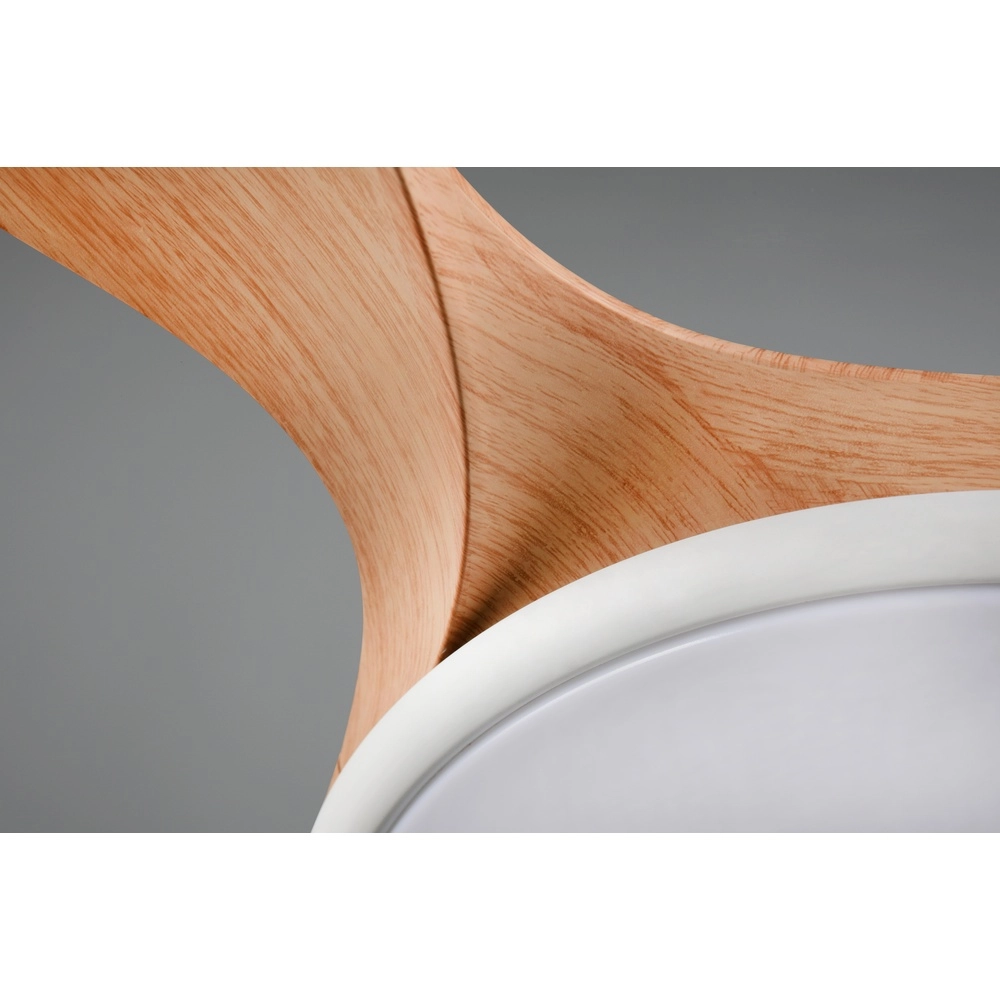 Witte ventilator Flen met houten bladen Ø 108cm Trio 4017807689297