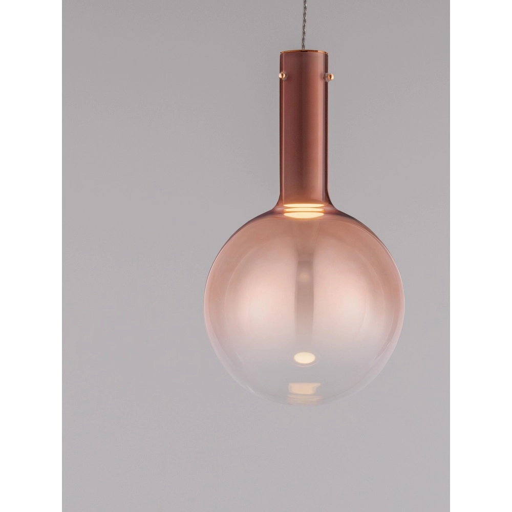 Hanglamp Nostos roze glas