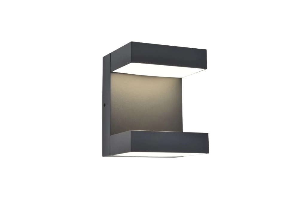 Unieke wandlamp Twisto grijs