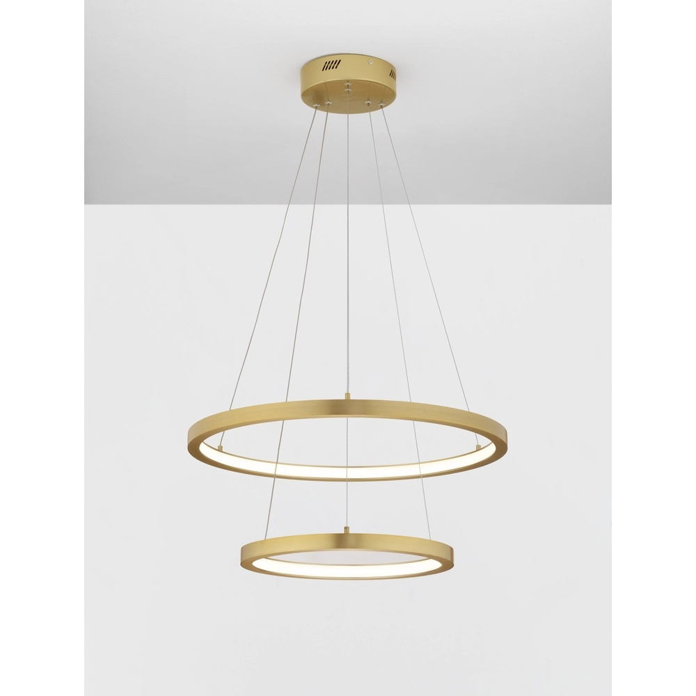 Gouden hanglamp Empatia design dubbel Gouden hanglamp Empatia design dubbel