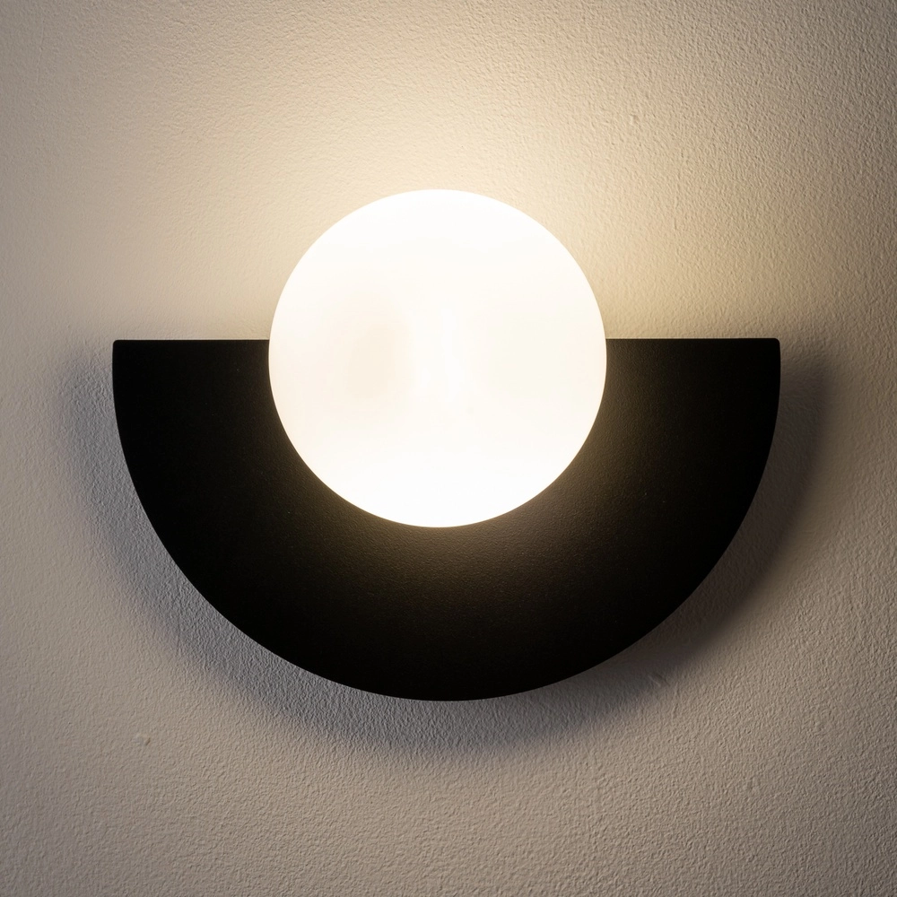 Wandlamp half Saturn zwart Lyora 5903139125963