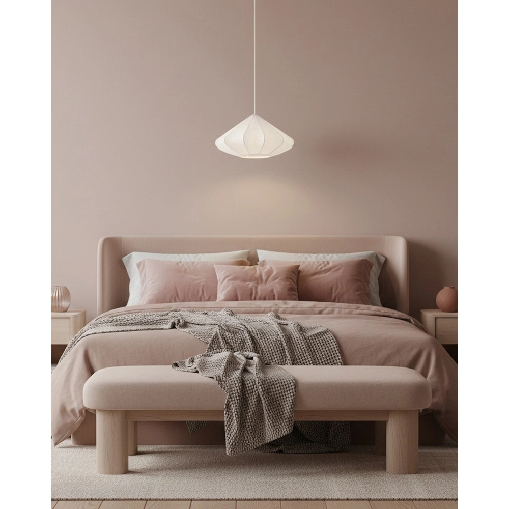 Hanglamp Ø 42cm Dolwen wit - japandi Eglo 9002759439972