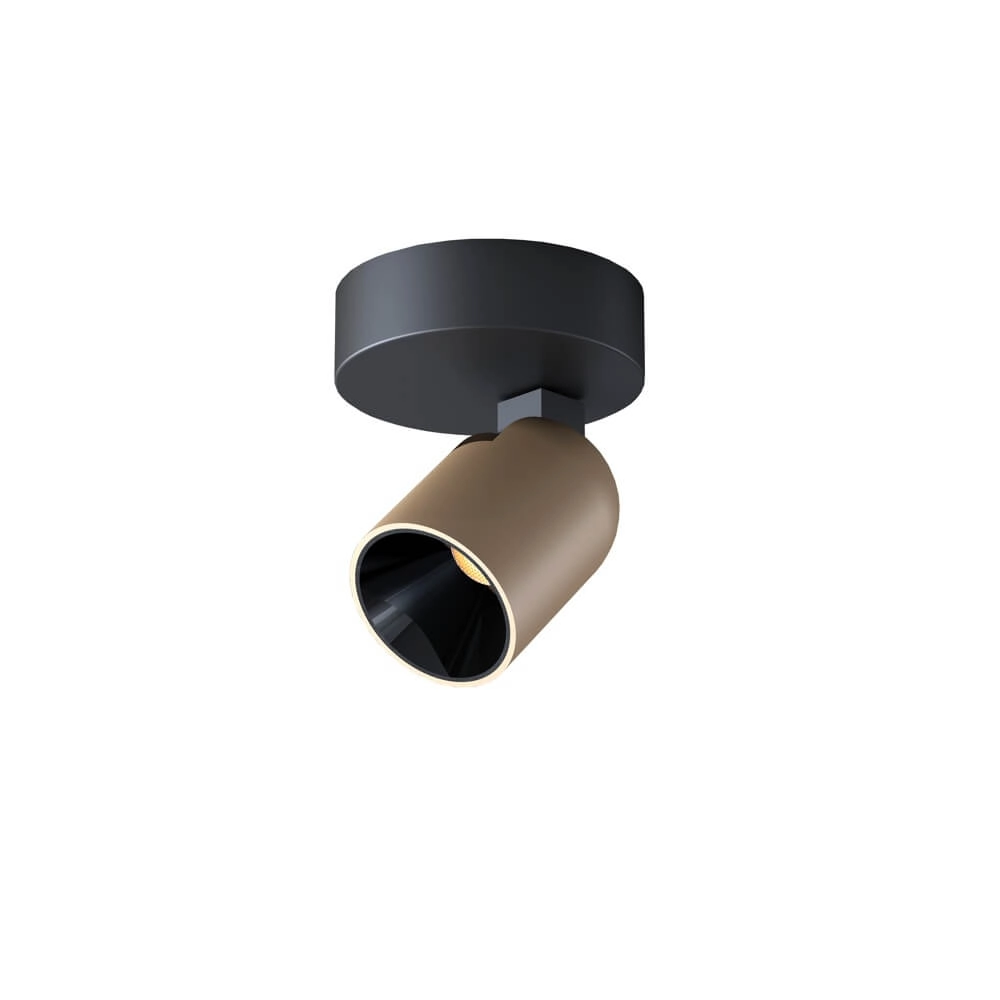 Plafondlamp Houston 1-lichts zwart met champagne