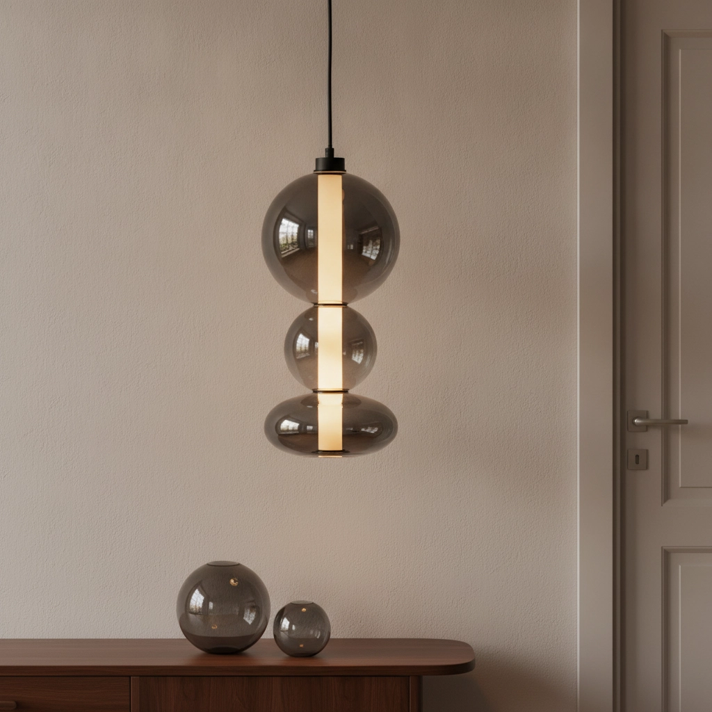 Hanglamp Bally smoke glas 45,5cm Lyora 5212017449160