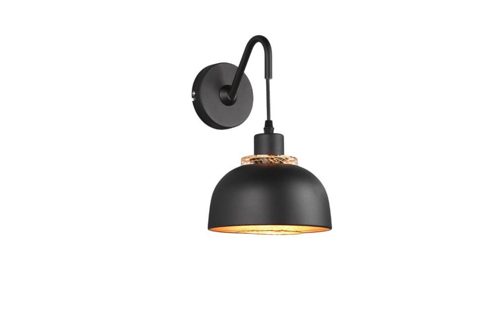 Zwarte wandlamp Punch