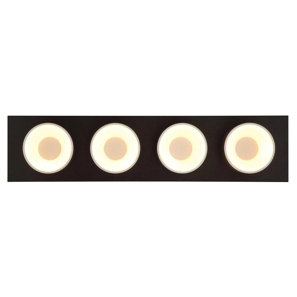 4-lichts plafondlamp Raymond zwart met champagne Globo 9007371525874