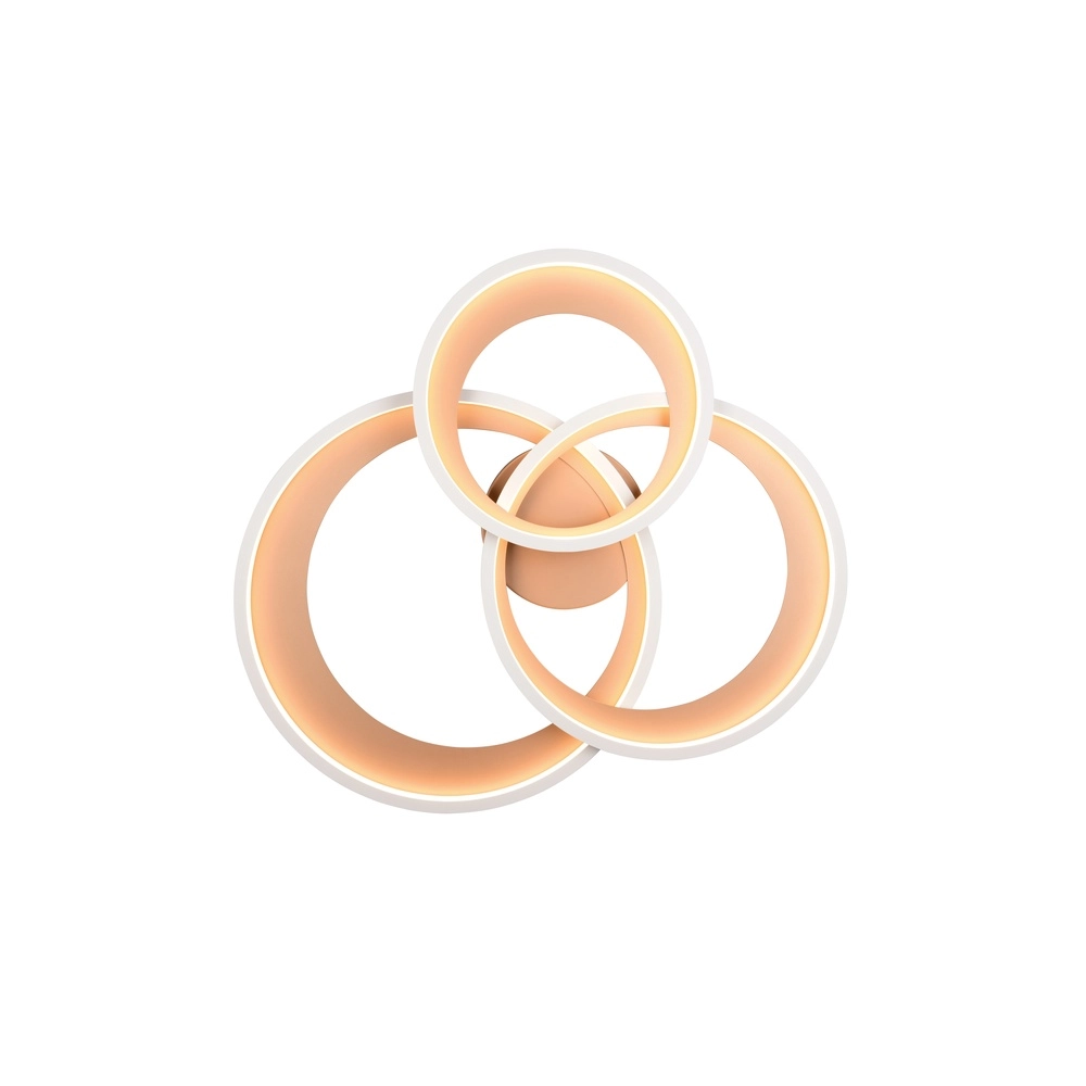 Moderne plafondlamp Granada mokka bruin Trio 4017807653571