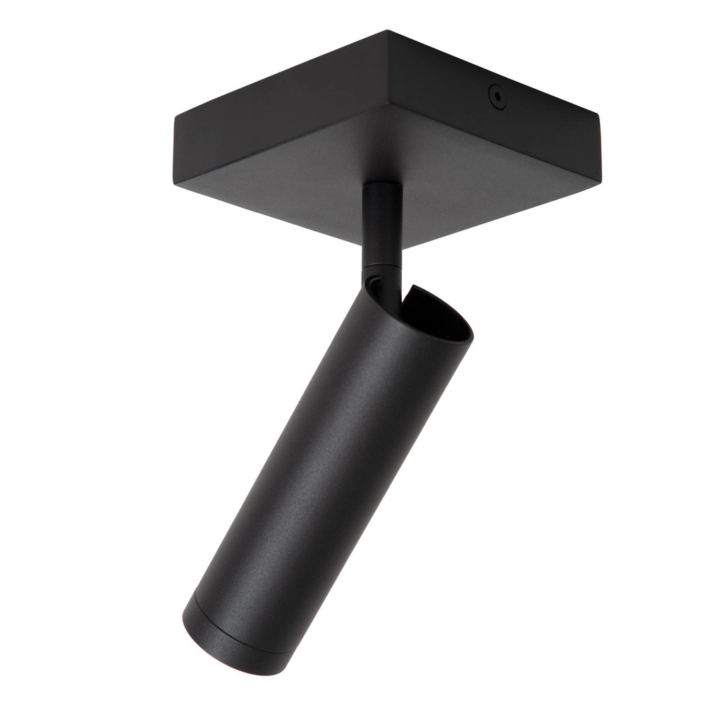 Strakke plafondlamp Grado zwart Lucide 5411212221667