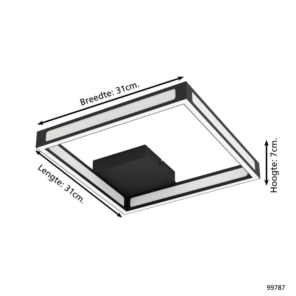Zwarte plafondlamp Altaflor Eglo 9002759997878