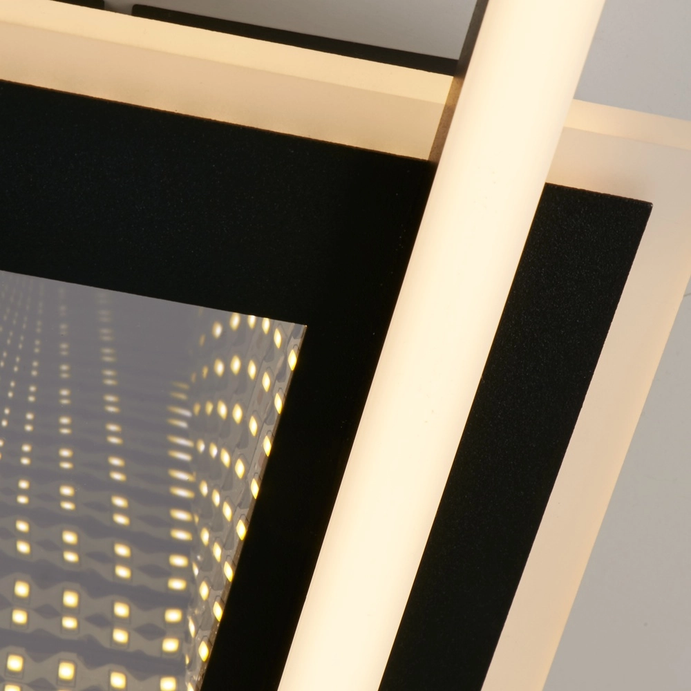 Plafondlamp Quadrate zilvergrijs Searchlight 5053423303628